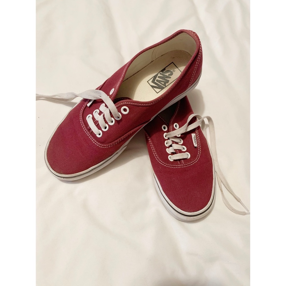 Maroon Vans shoes Size US 9